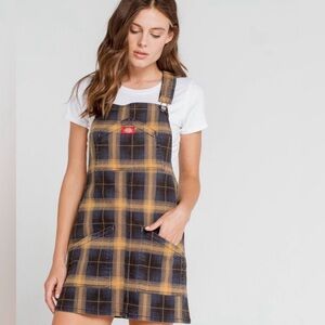 Dickies Overall Plaid Mini Dress